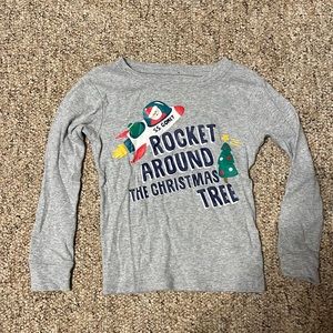 Carters 5/5A rocket around the Christmas tree long sleeve T-shirt